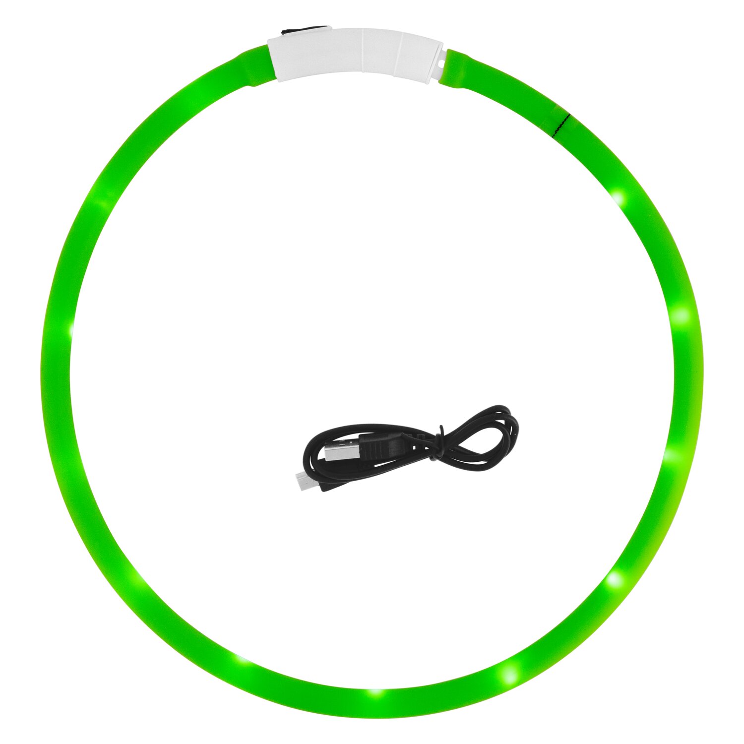 pawberry LED-Hundehalsband  - grün - 70 cm