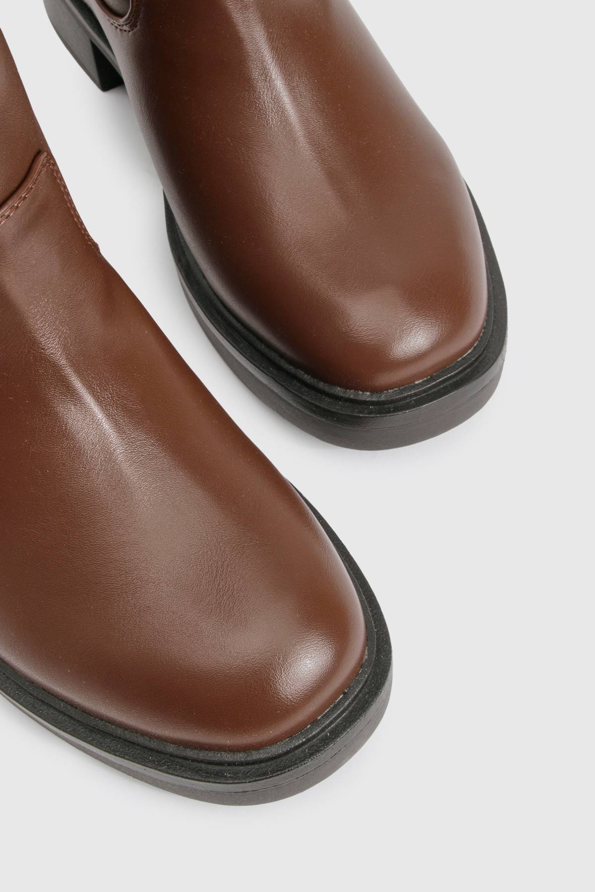boohoo Bottes hautes pour mollets, coupe large Column