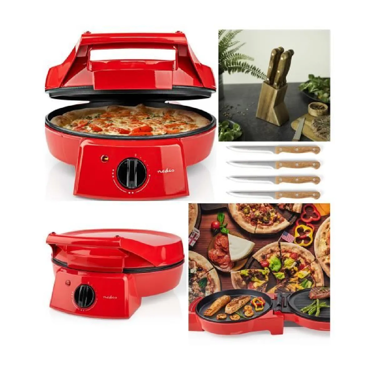 Livoo Four à Pizza Rouge
