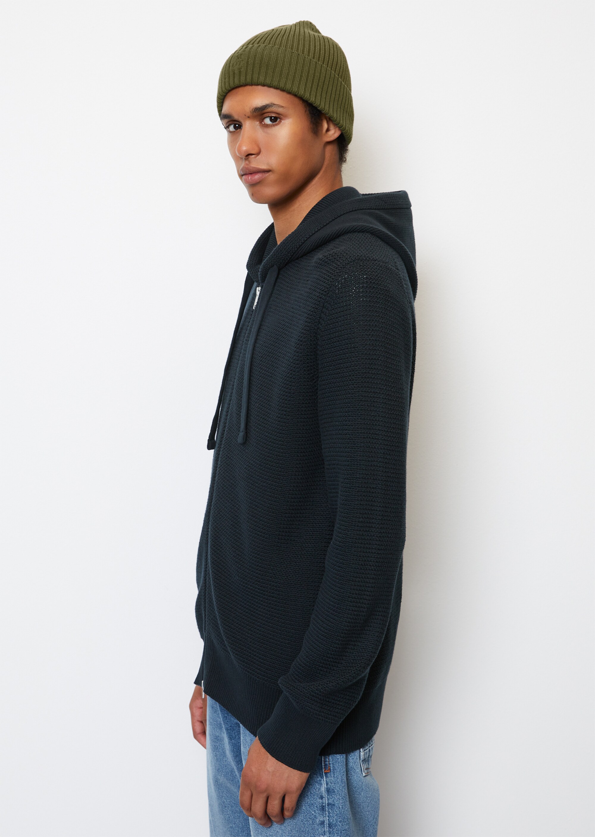 DfC Kapuzen-Strickjacke regular aus Bio-Baumwolle