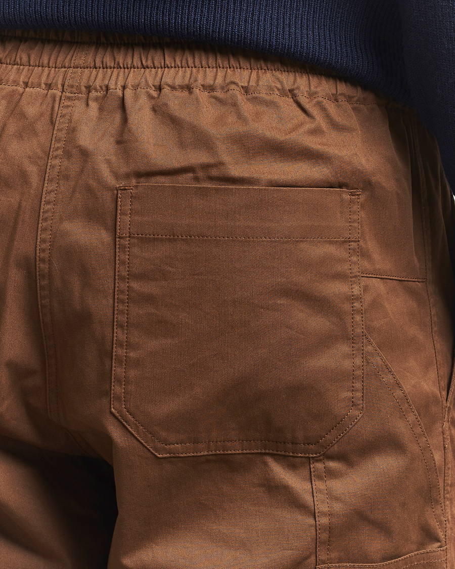 A.P.C. Chuck Cotton Drawstring Trousers Brown