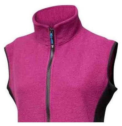 Ivanhoe cardigan femme Thi Cerise en laine bouillie avec Lycra-rose sportif