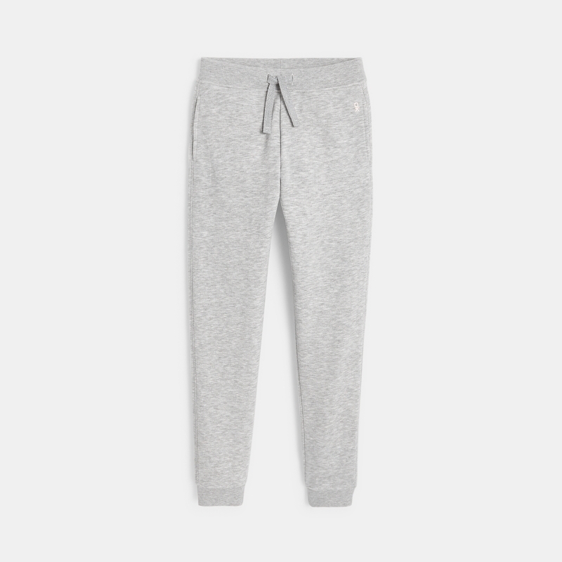 Jogging en molleton gris fille