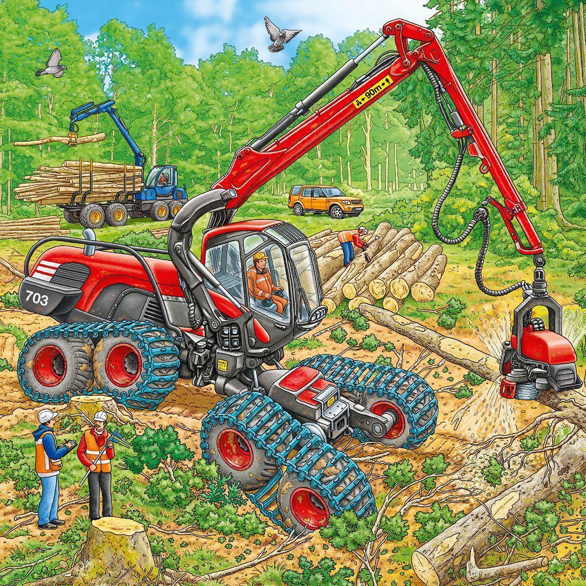 Puzzle GROßE MASCHINEN 3x49-teilig