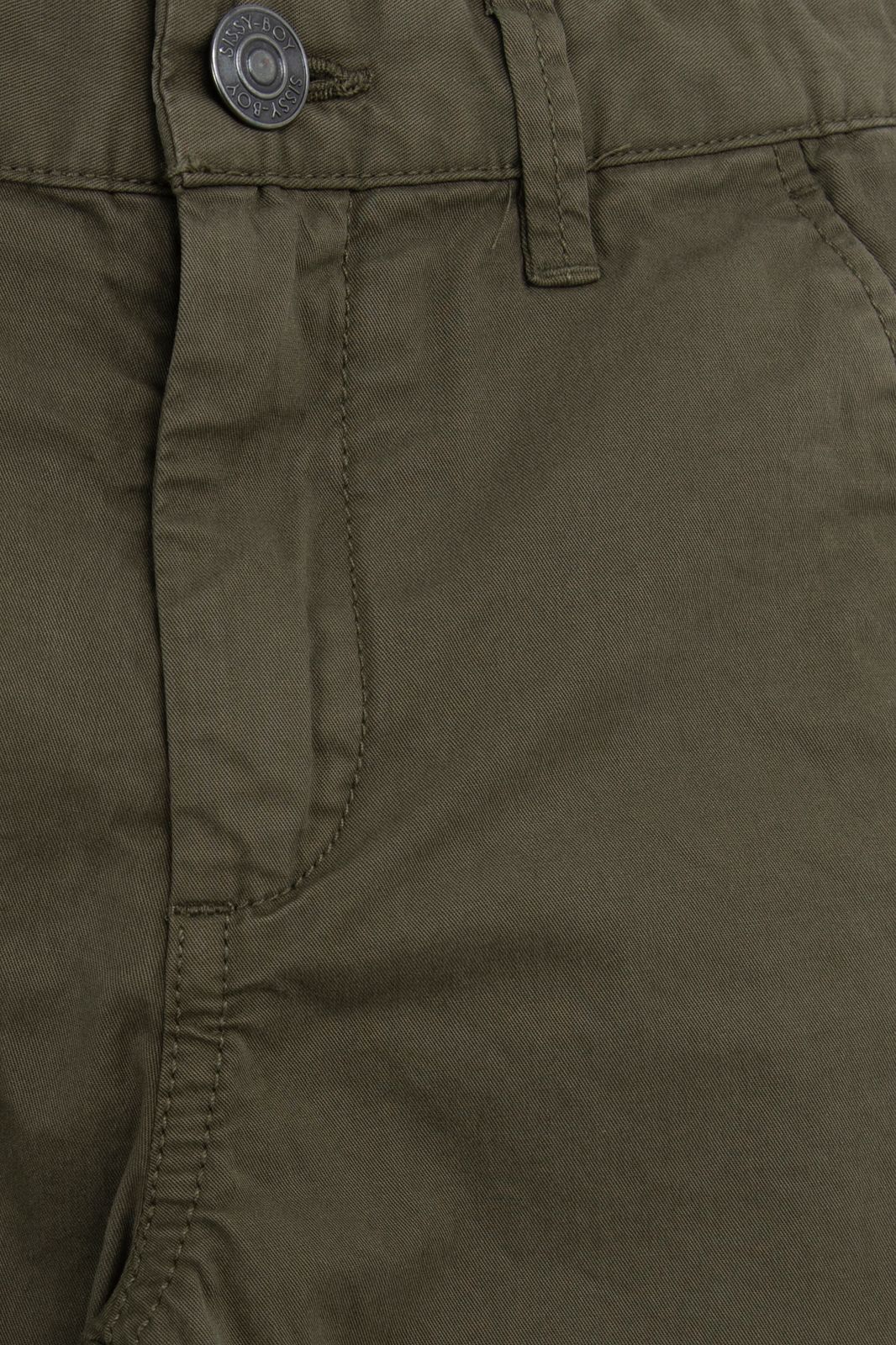 Donkergroene chino shorts