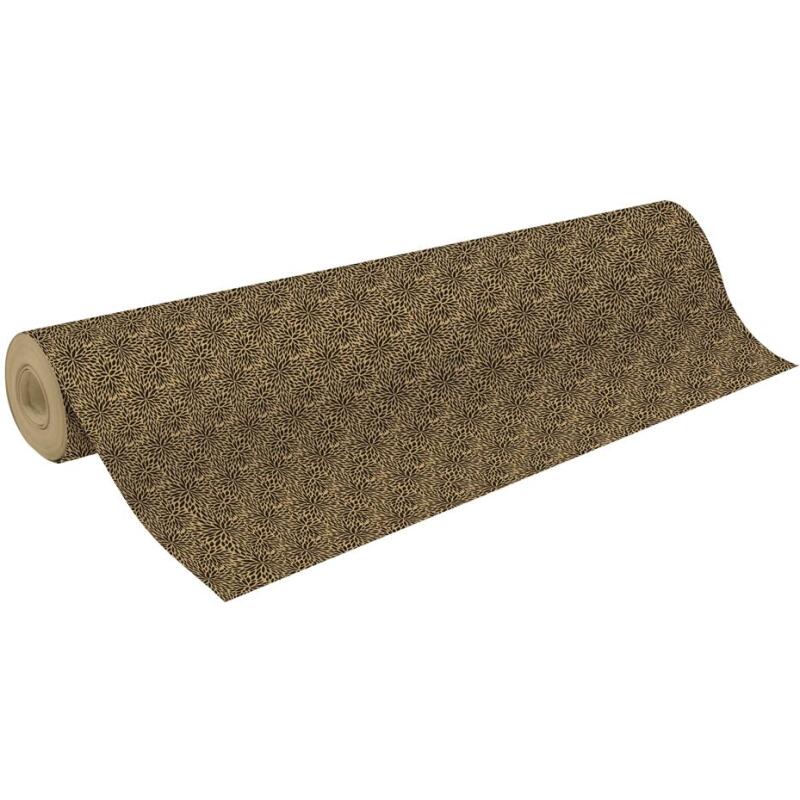 Kraft brut 70g, rl 50x0,70m Géo noir - Noir