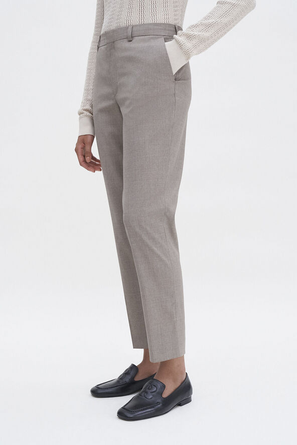 Filippa K Emma Cropped Cool Wool Trouser Faded khak