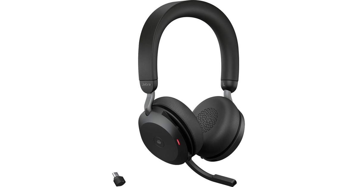 JabraEvolve2 75 on-ear headset  (Zwart, Link380c, Microsoft Teams)