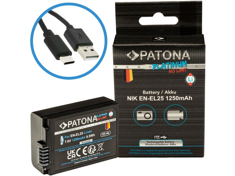Patona Platinum Akku für Nikon EN-EL25 Platinum Batteriesatz für Nikon