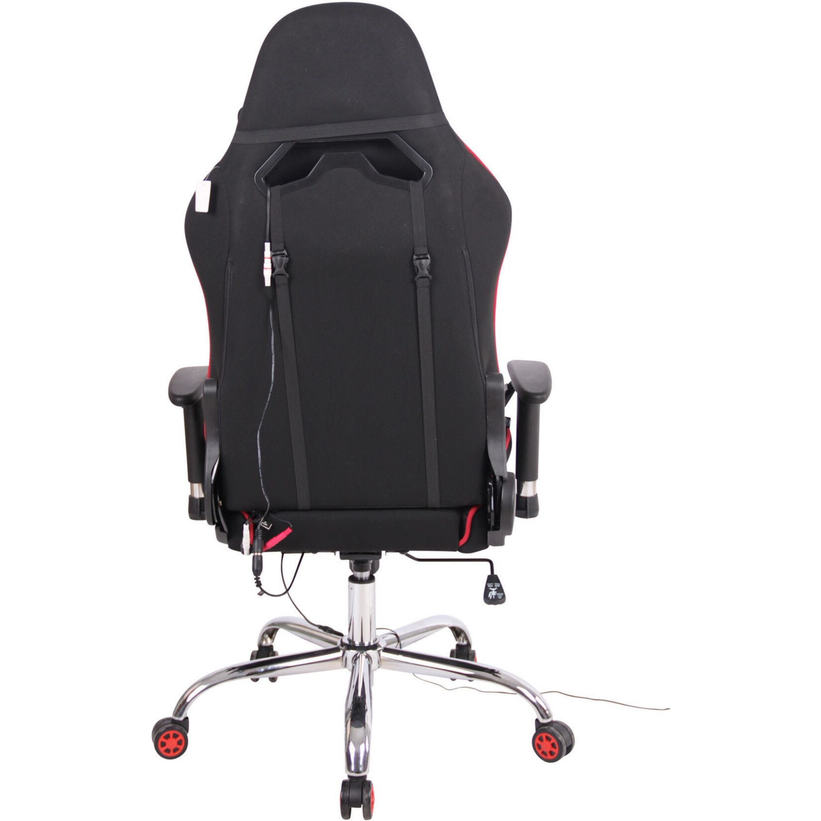 CLP Gaming Bürostuhl Limit XM Mit Stoffbezug I Gamingstuhl mit Fußablage I Höhenverstellbar I Computerstuhl Mit Massagefunktion