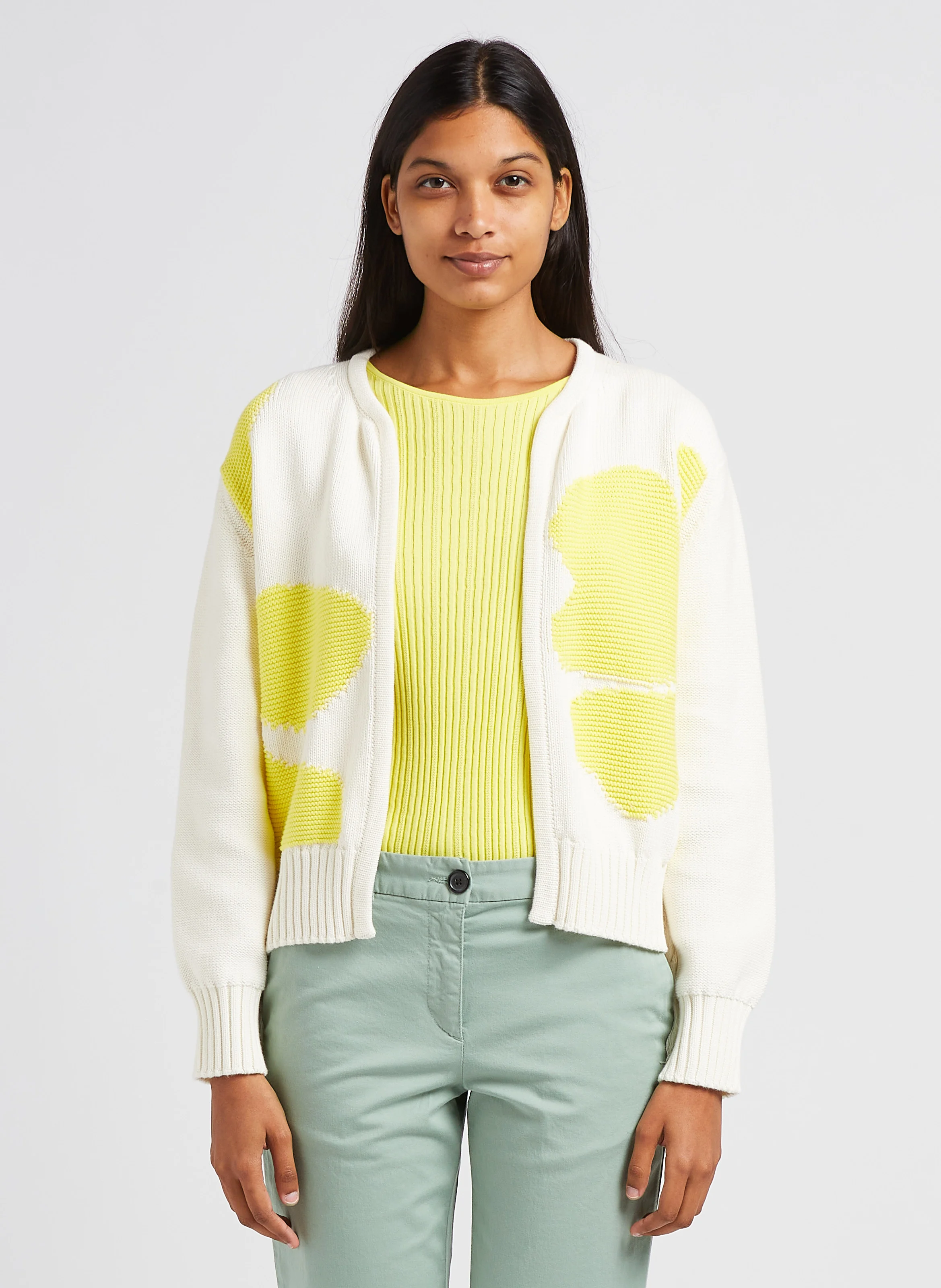 Gilet court à franges | Blanc