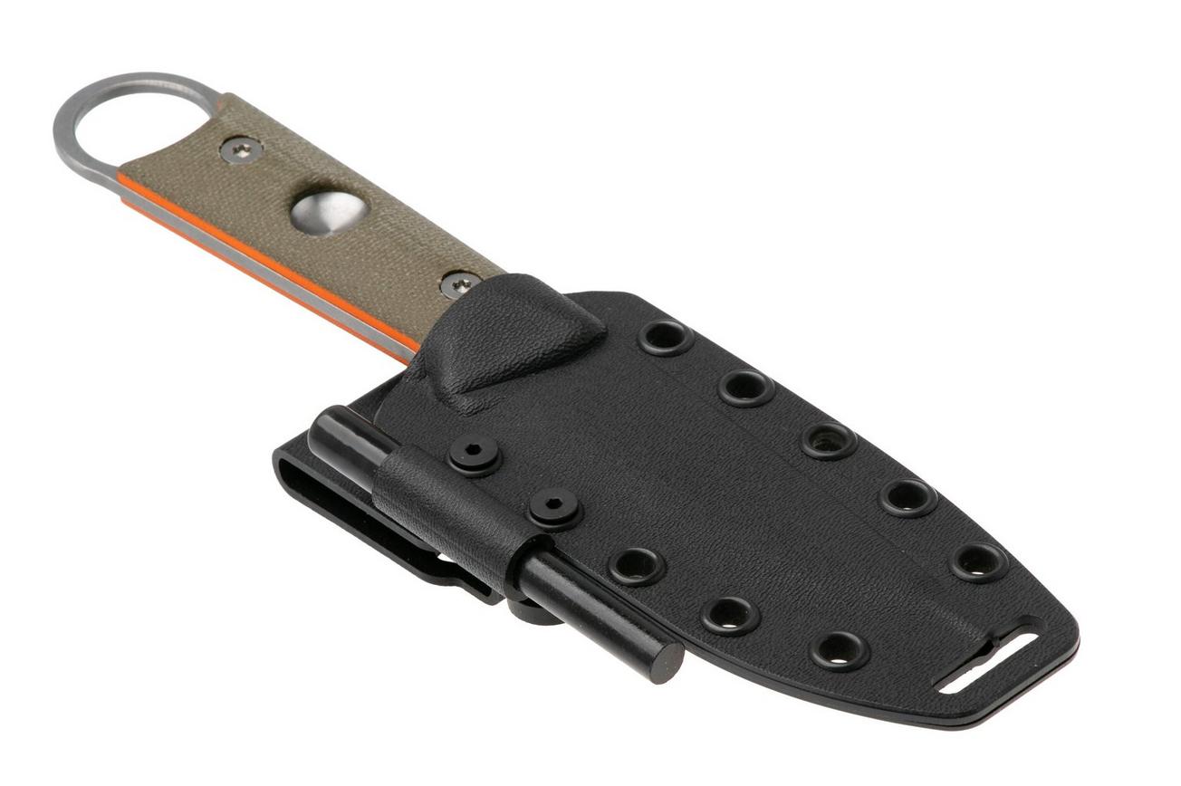 White River Firecraft Puukko FC-PKO Green Orange Micarta, bushcraftmes