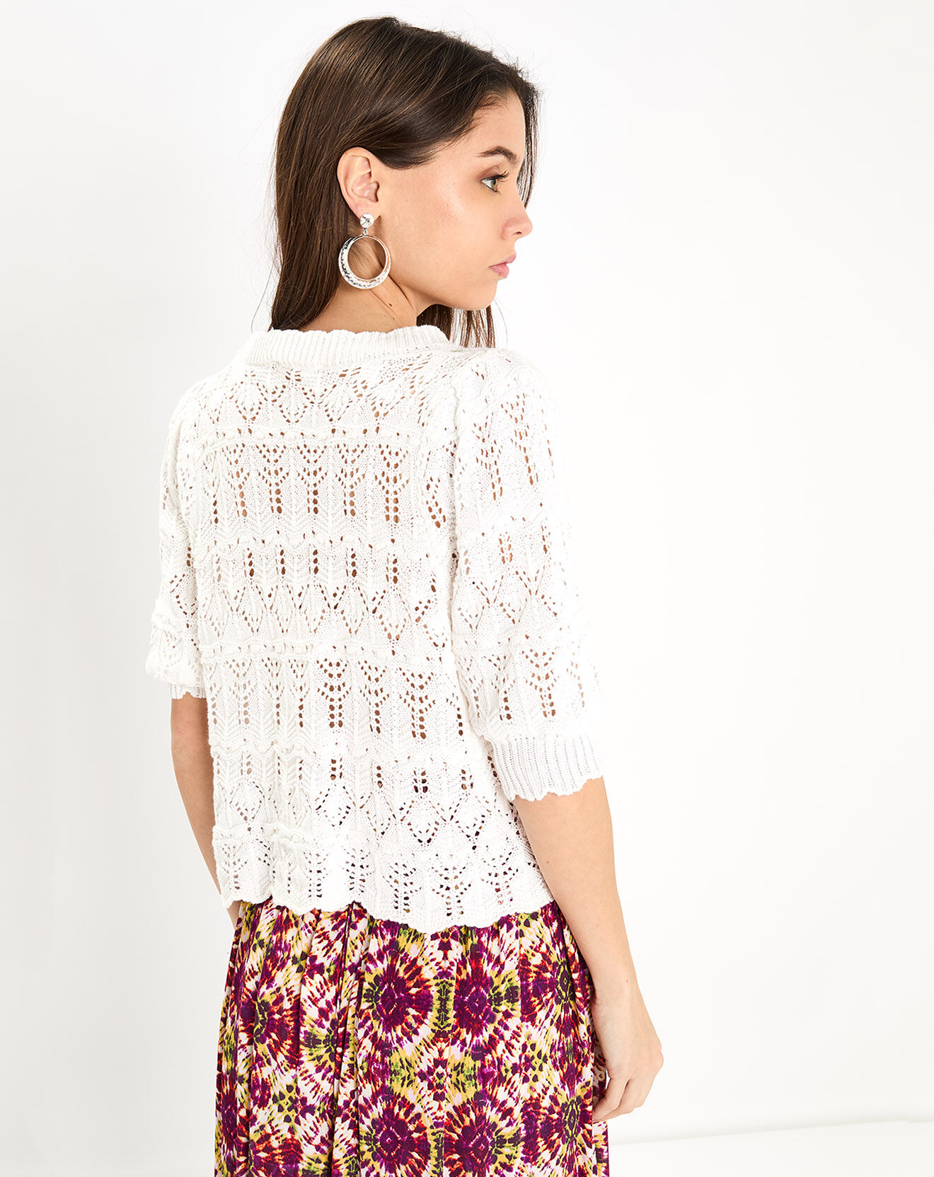 La Petite Etoile Gilet Rowena blanc