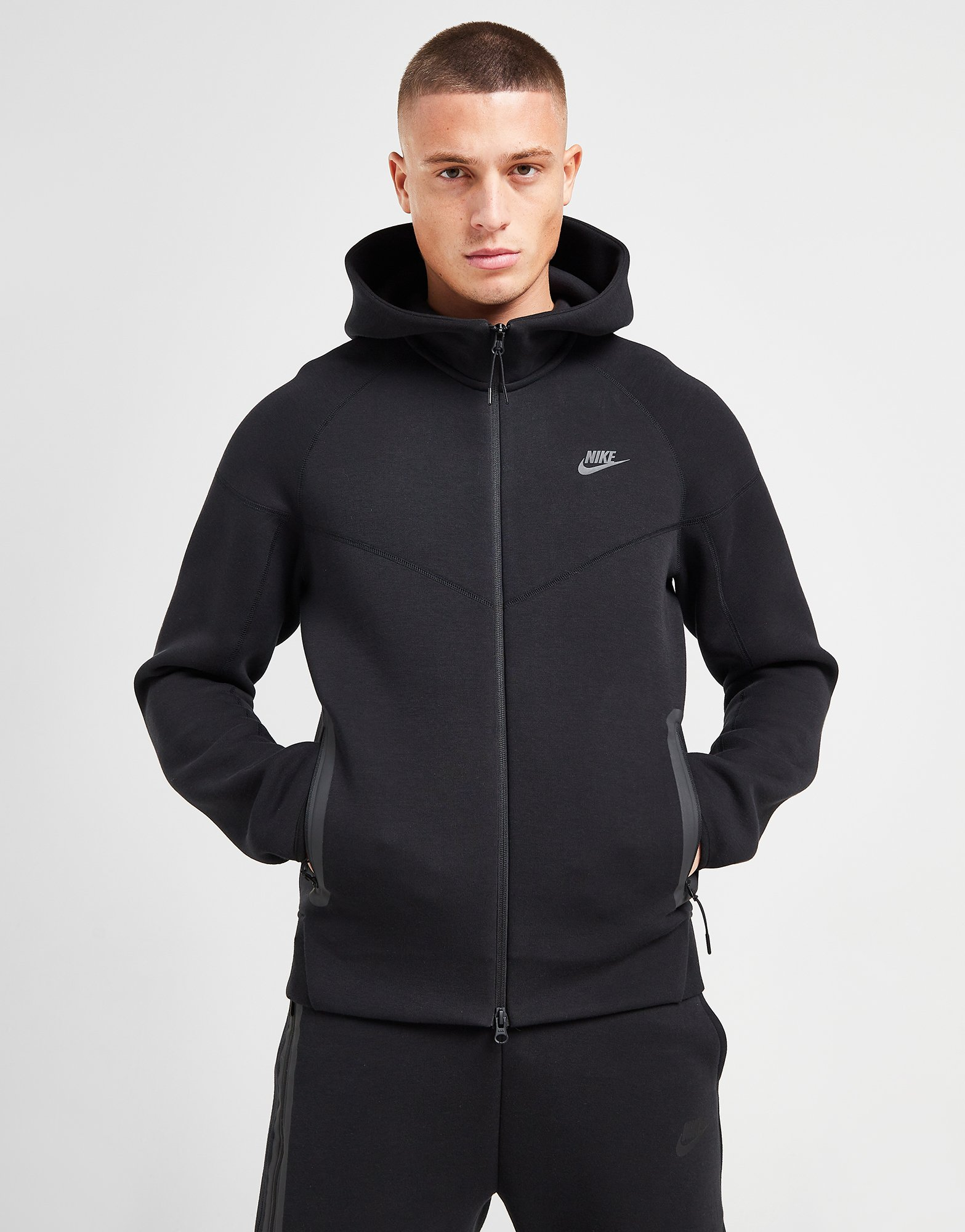 Nike Sweat à capuche et zip pour homme Sportswear Tech Fleece Windrunner
