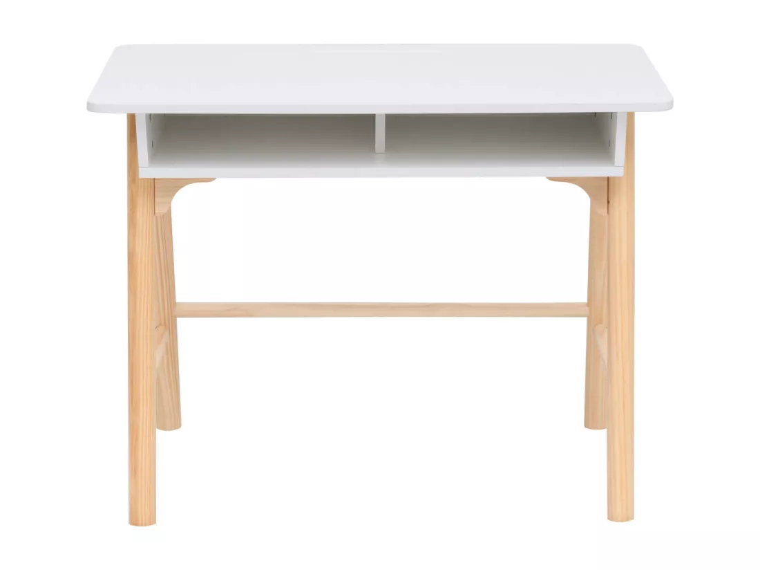 Bureau pour enfants Meryta 70x90x50 MDF Pin Blanc Marron