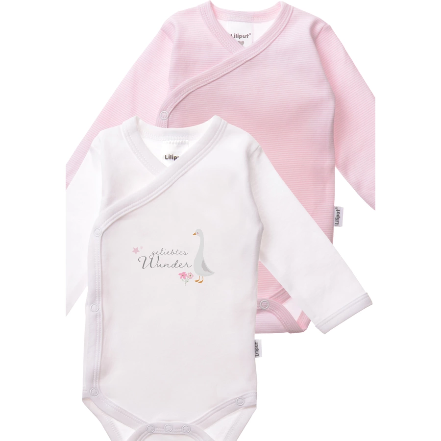 Liliput Wickelbody Geliebtes Wunder weiss-rosa