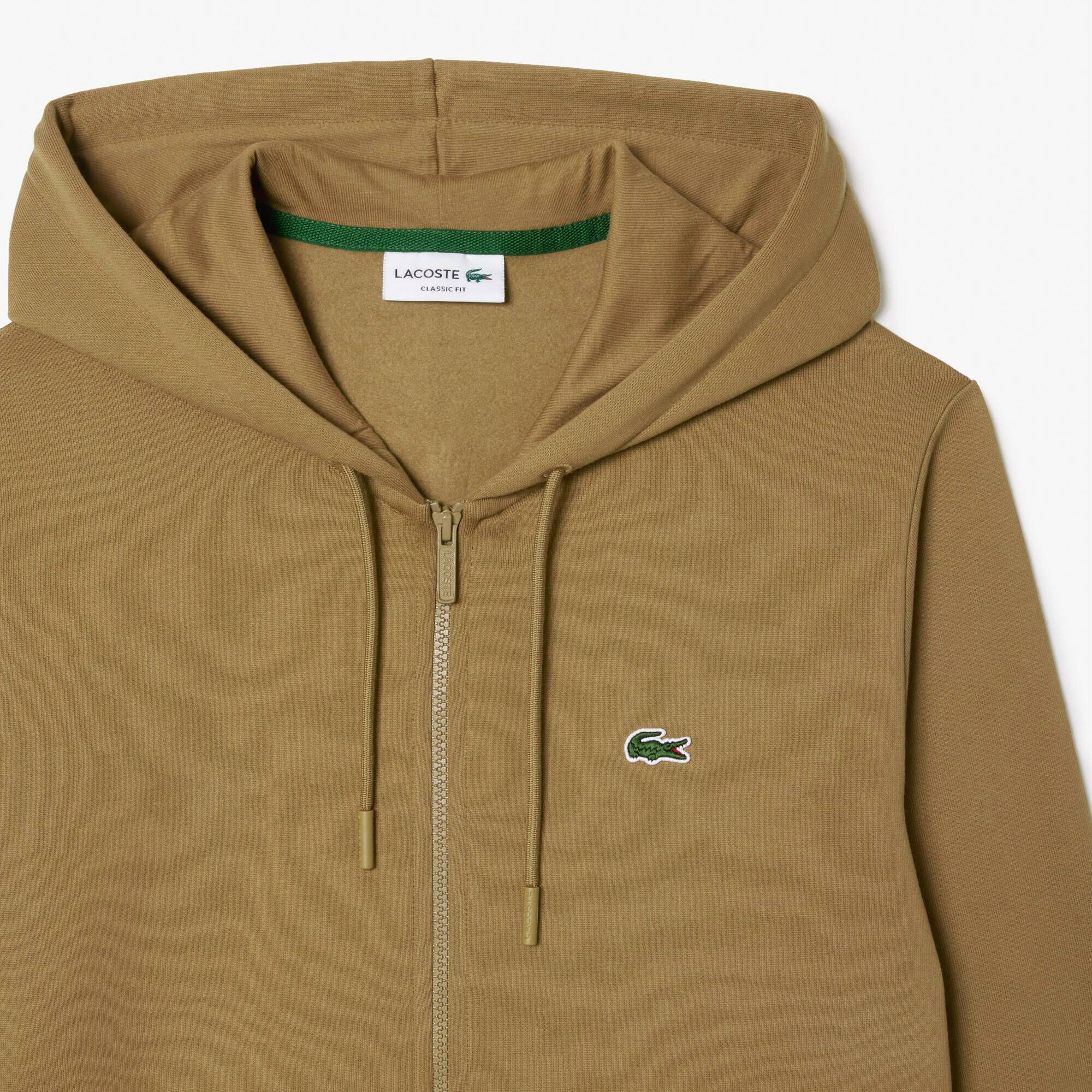 HERREN LACOSTE SWEAT-JACKE MIT KÄNGURUTASCHE AUS FLEECE Sweatshirts - Braun - Lacoste - Herren