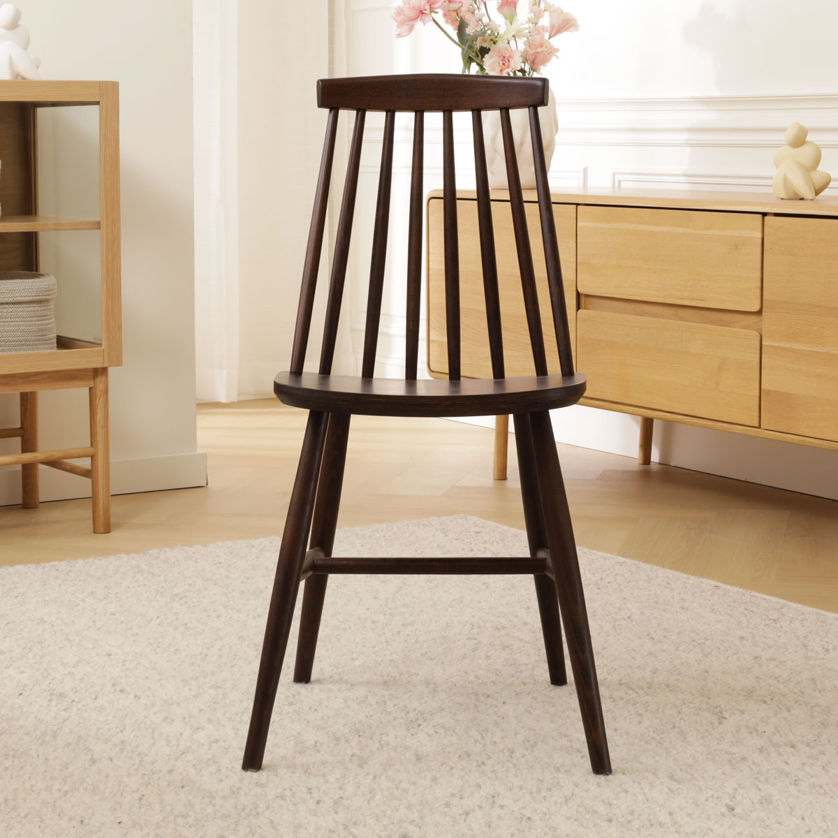 Houten spijlenstoel Filou - walnoot