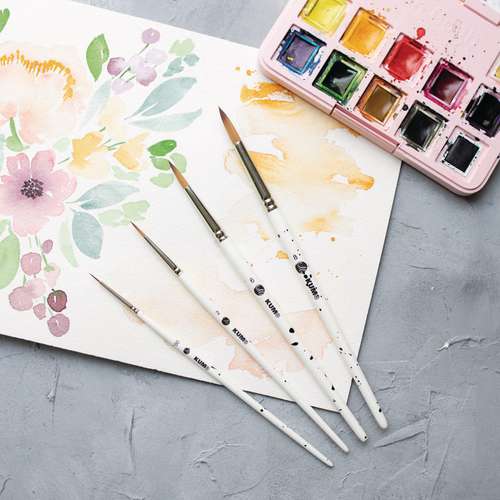 KUM® Frau Hölle Blob Brush Aquarellpinsel-Set, 4-teilig