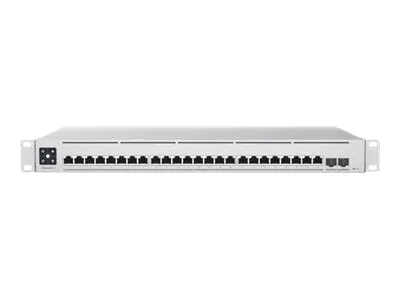 Ubiquiti UniFi Enterprise XG 24 - Switch - L3 - Administreret - 24 x 100/1000/2.5G/5G/10GBase-T   2 x 25 Gigabit SFP28 (uplink) - monterbar på stativ - AC 120/230 V / DC 11.5 V