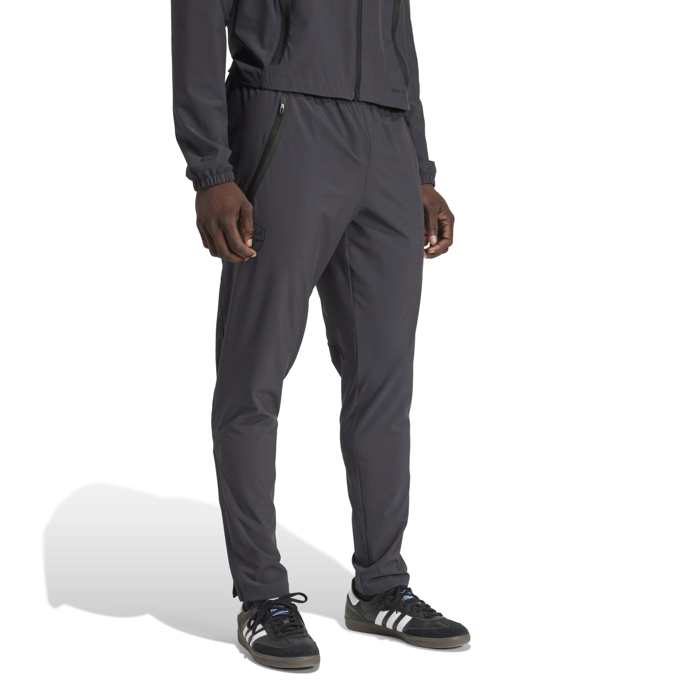 adidas Arsenal Vis Tech Trainingspak Full-Zip 2024-2025 Donkergrijs