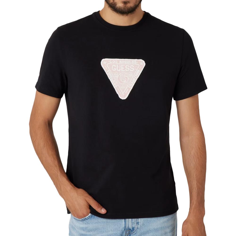 Guess T-shirt Noir Homme Guess M4YI35J1314