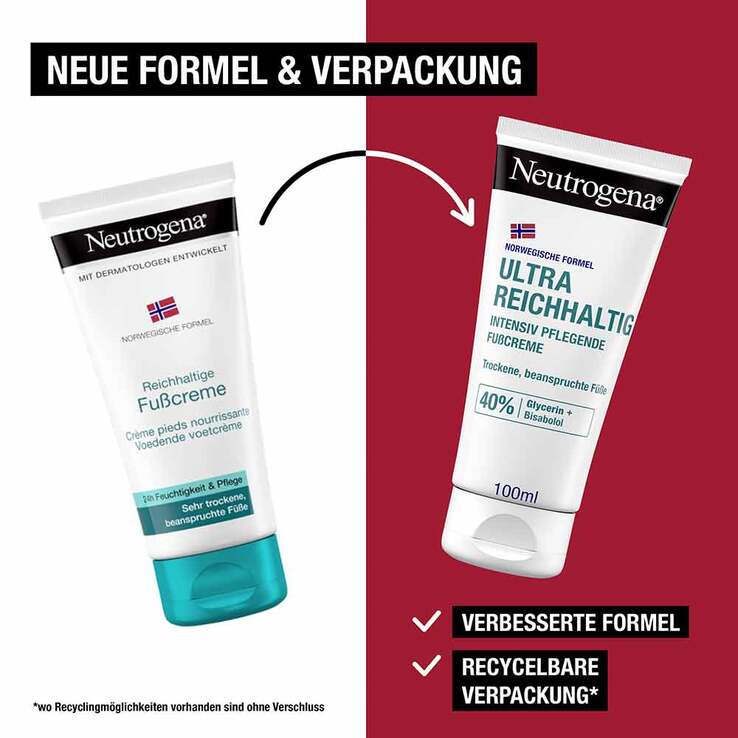 Neutrogena norwegische Formel reichhaltige Fußcreme, 100 ml