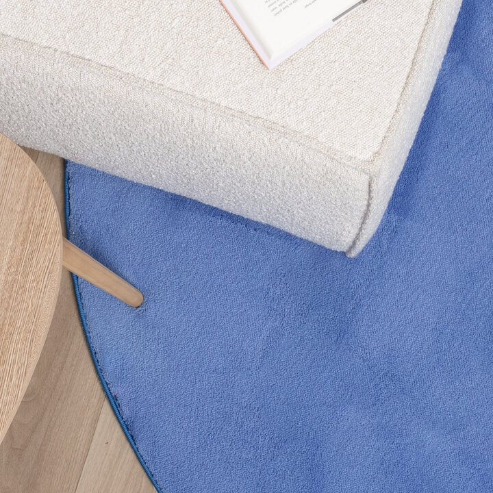 Rond wasbaar vloerkleed - Vivid Blauw