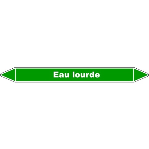 Marqueur de Tuyauterie - Eau Lourde - NFX 08-105 - Vinyle Laminé