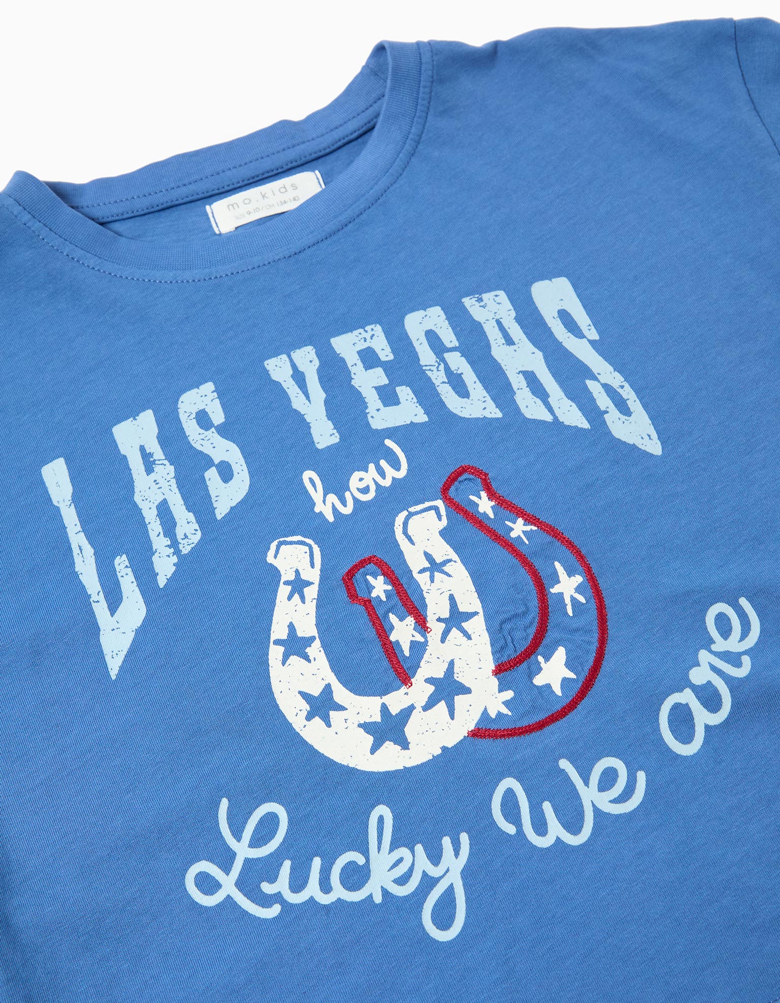 T-shirt Print, Menina, Azul