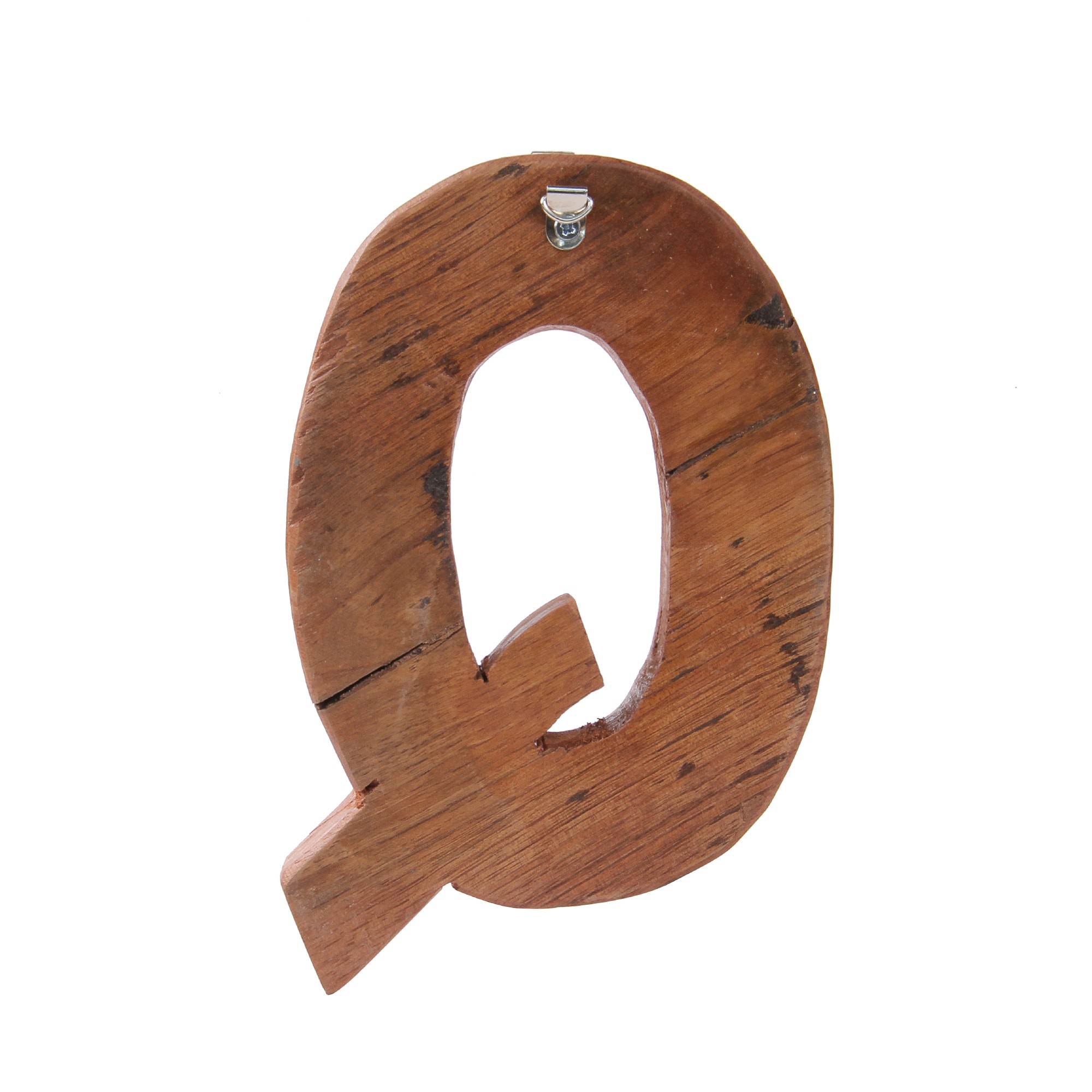 Holzbuchstabe 'Q', mehrfarbig, T 2,5 cm, B 13 cm, H 19 cm von fischer's lagerhaus