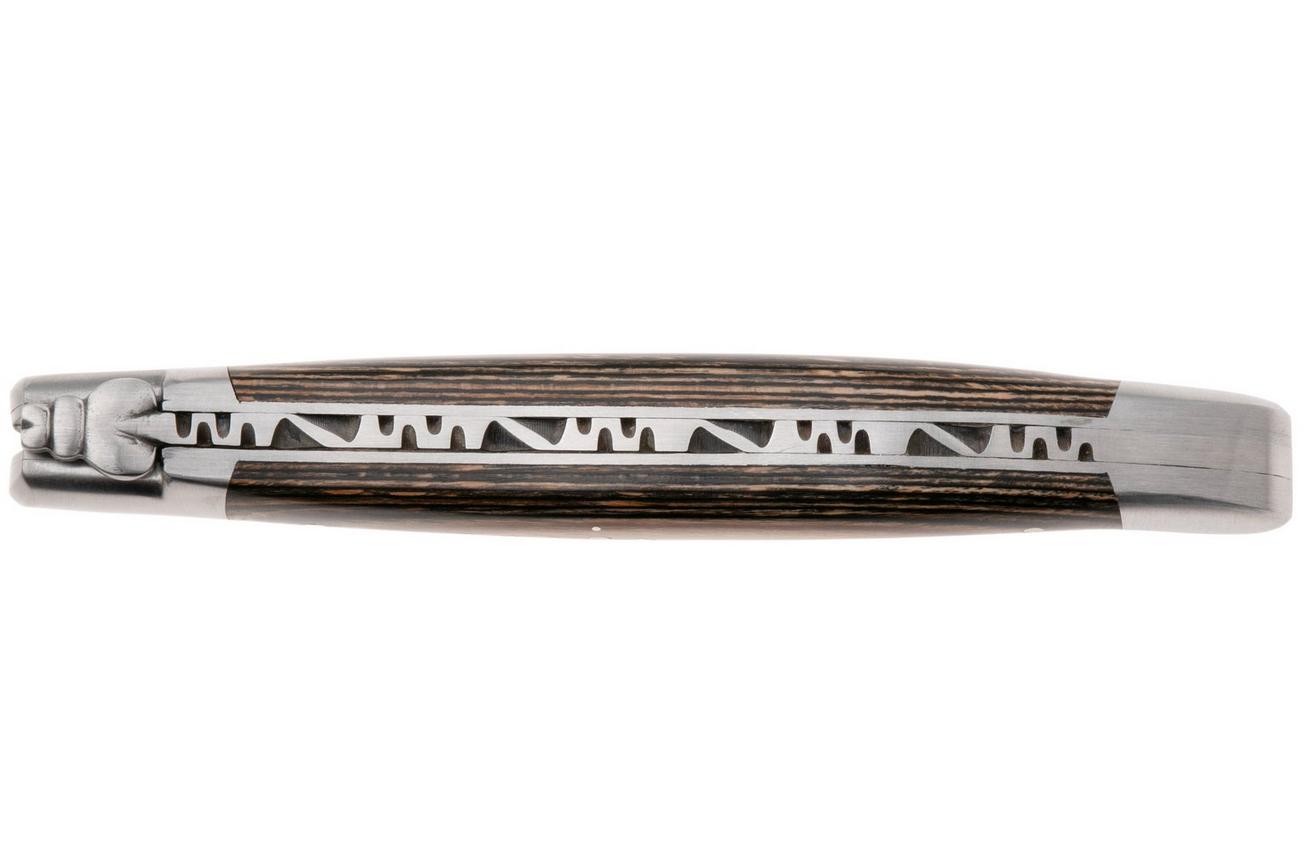 Laguiole en Aubrac Brown Pakkawood, Matt Bolsters, zakmes, 12 cm
