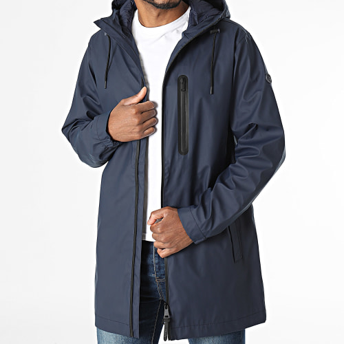 Veste Longue Imperméable T3177 Bleu Marine