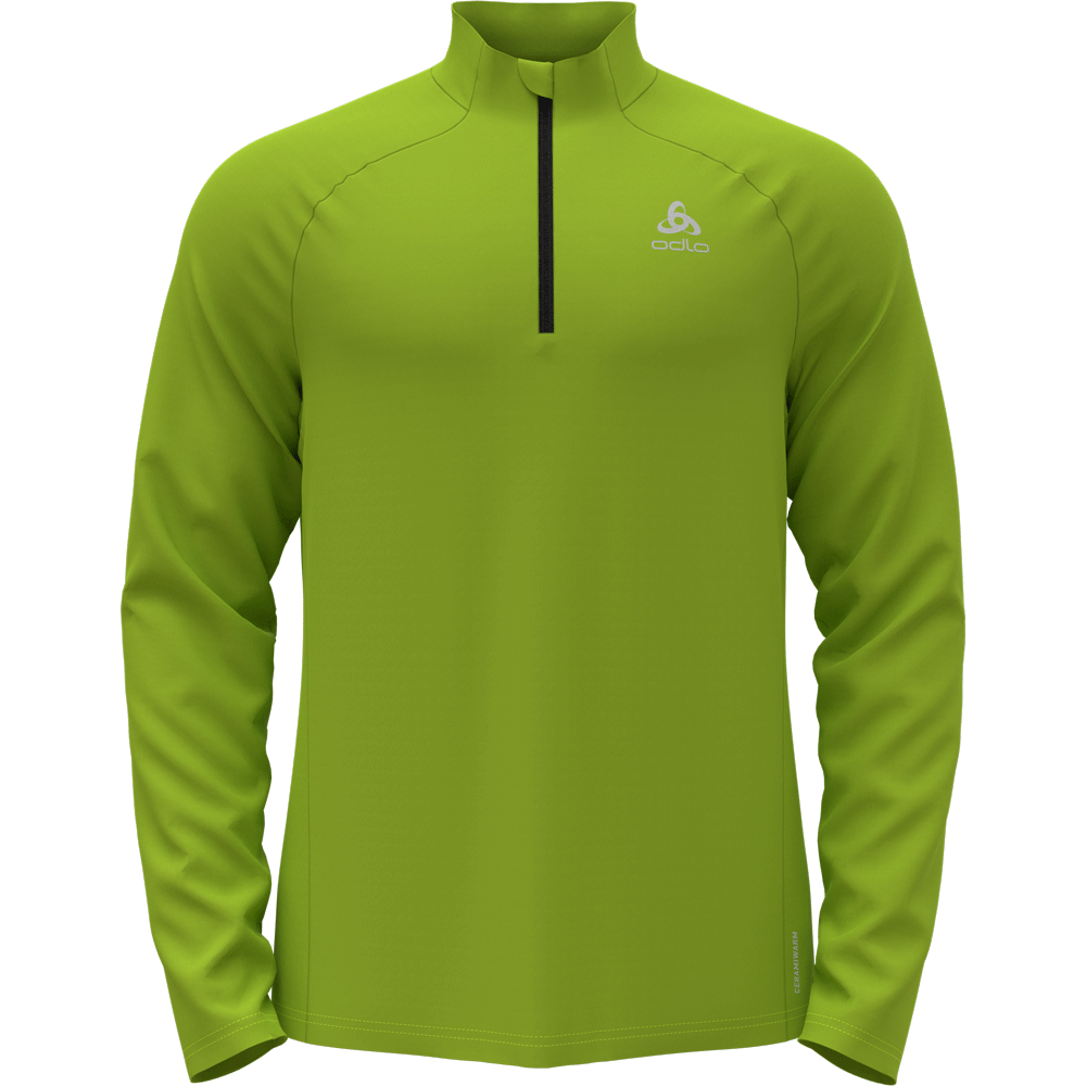 Odlo Essential Ceramiwarm 1/2 Zip Midlayer Herren lime green