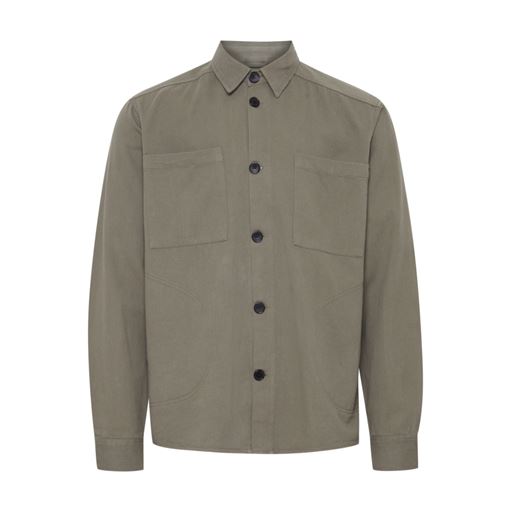 Solid Overshirt, Olive, S