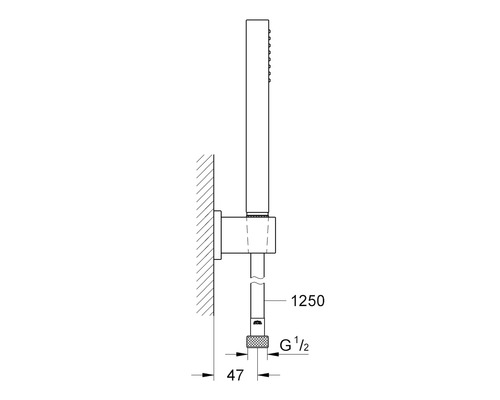GROHE Euphoria Cube Stick 27702000 handdoucheset inclusief 1250 mm chromen doucheslang