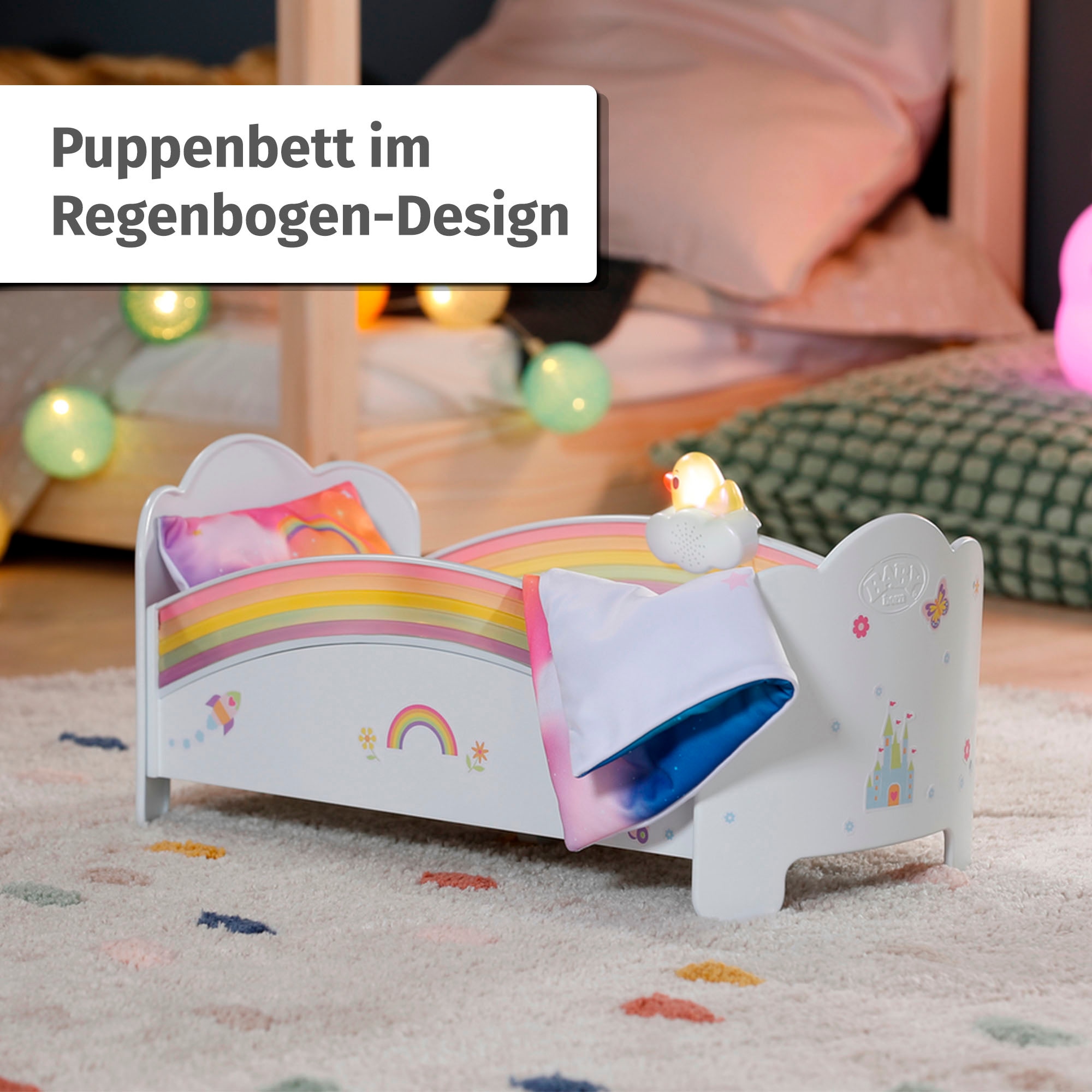 Baby Born Puppenbett »Regenbogen« mit Licht- und Soundeffekt