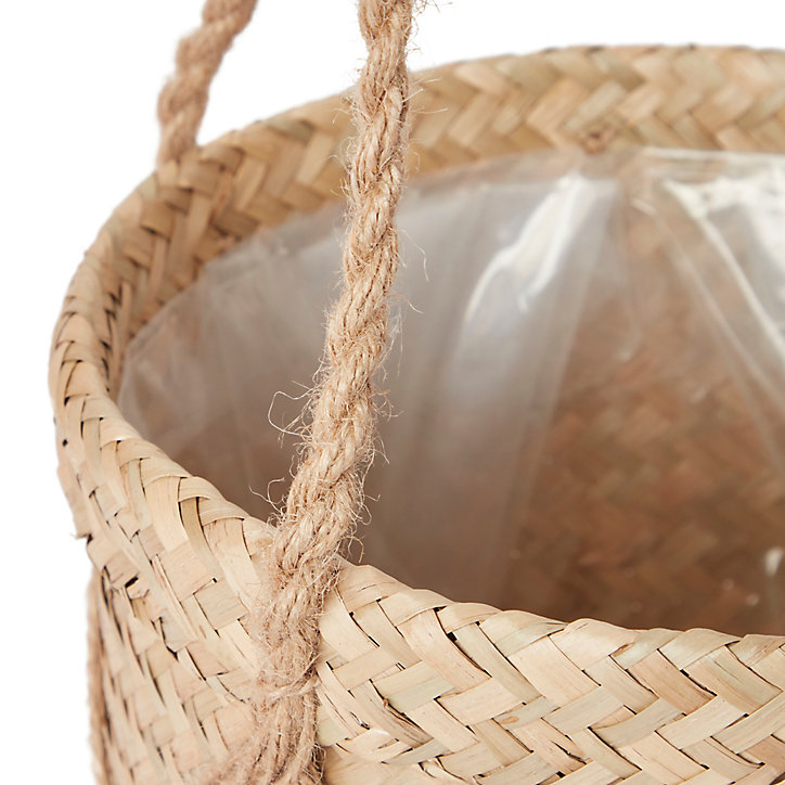 Pot suspendu herbes marines naturel 12 cm