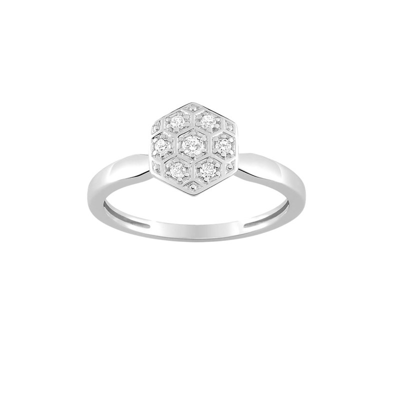 Bague Femme - Or 18 Carats - Diamant 0,11 Carats