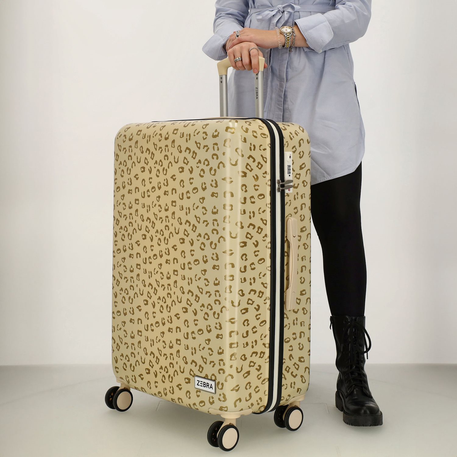 Zebra Trends Animal Travel Trolley 78 panther gold