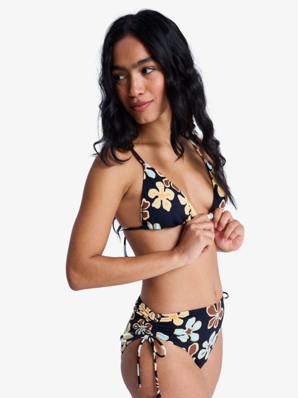 Nostalgic Feel Tiki Tri Haut de bikini triangle Noir Femme