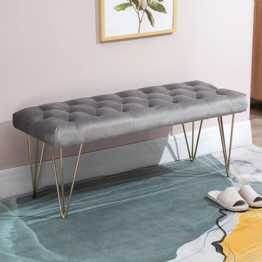 HOMCOM Sitzbank im eleganten Design grau