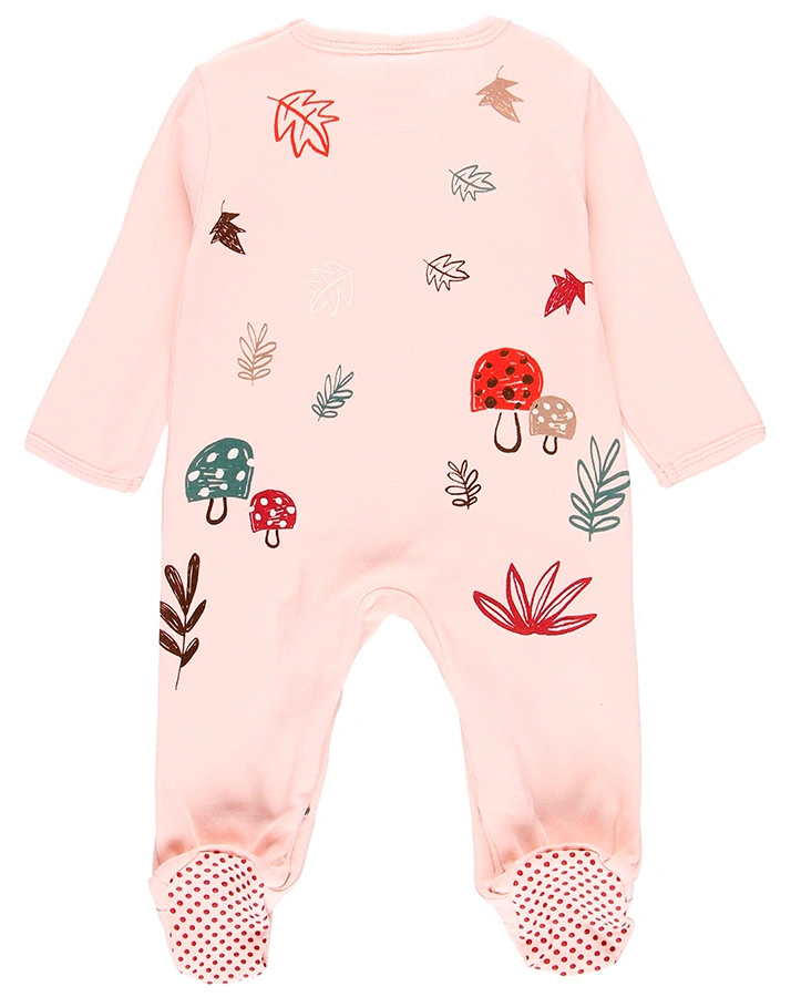 Velours-Strampler WALDTIERE in rosa