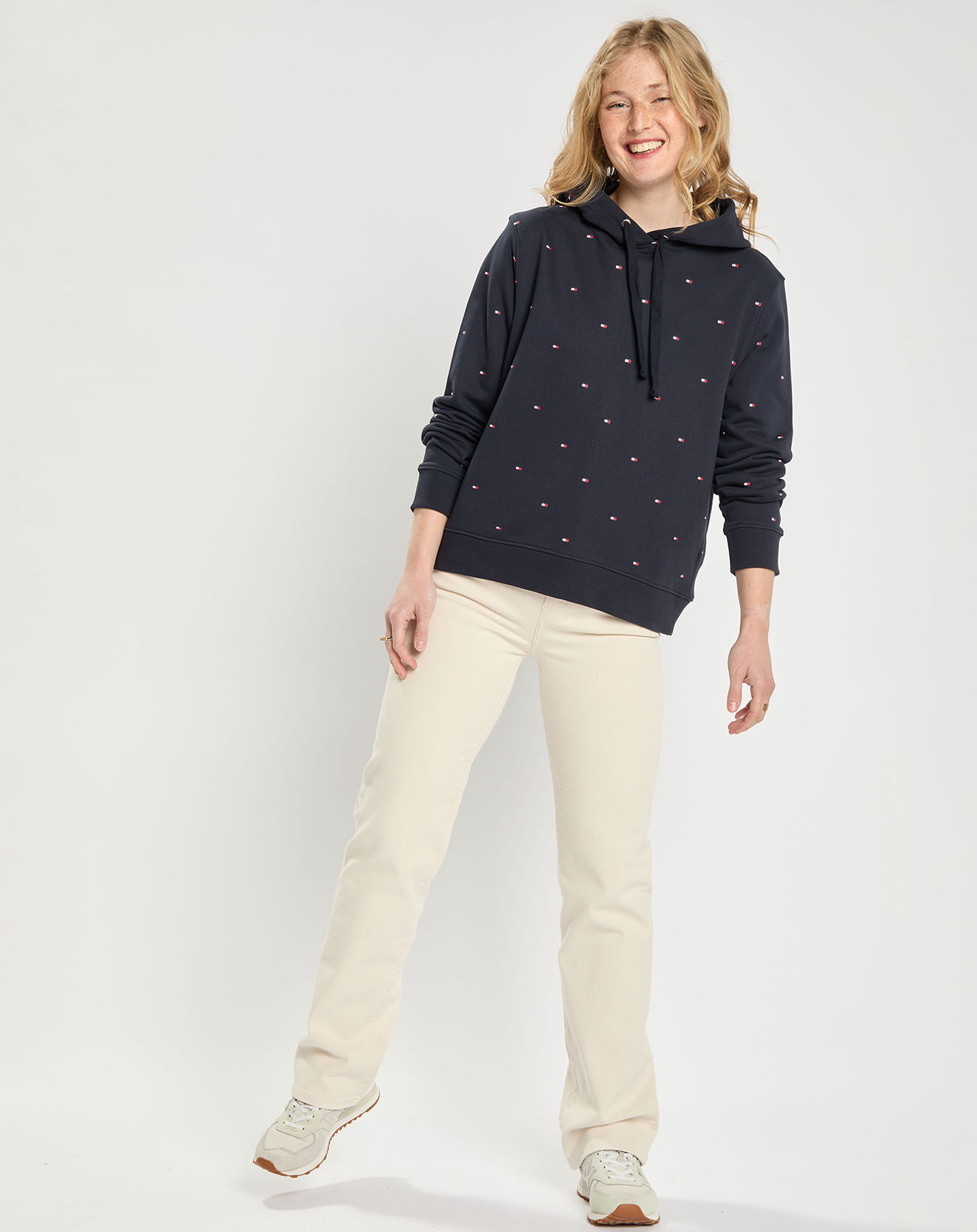 Tommy Hilfiger Sweat 100% Coton Bio Embroidery Flag bleu marine