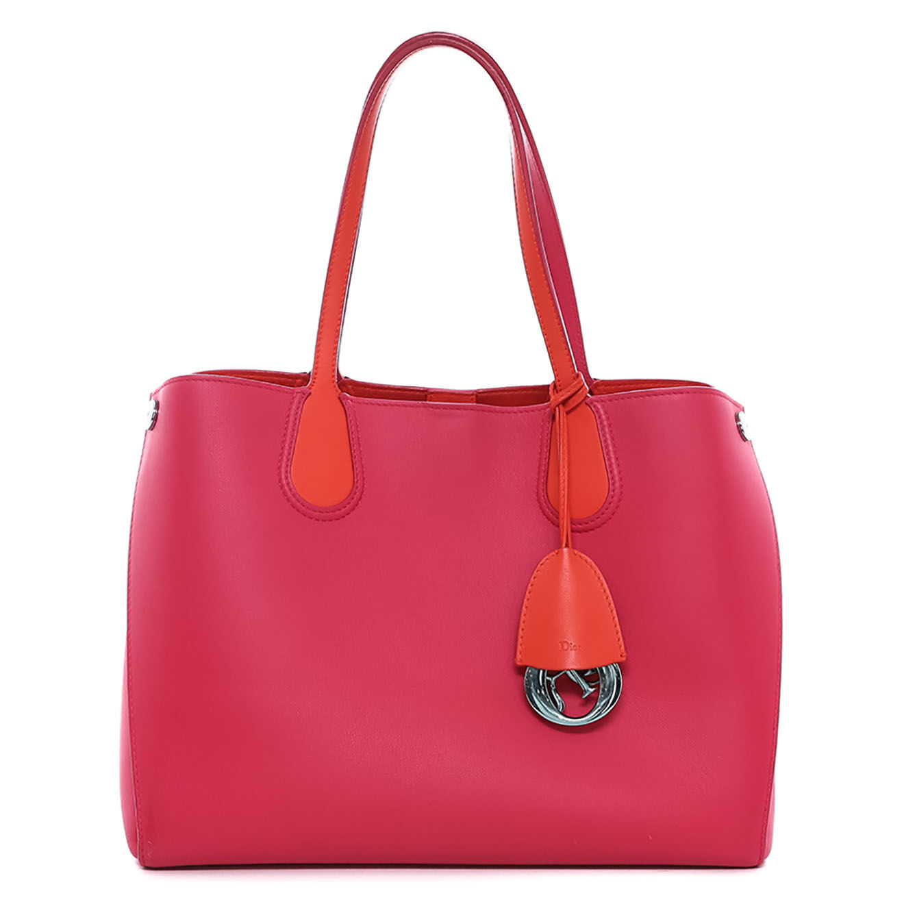 Dior Sac cabas en Cuir rose - Très bon état - L.33 cm
