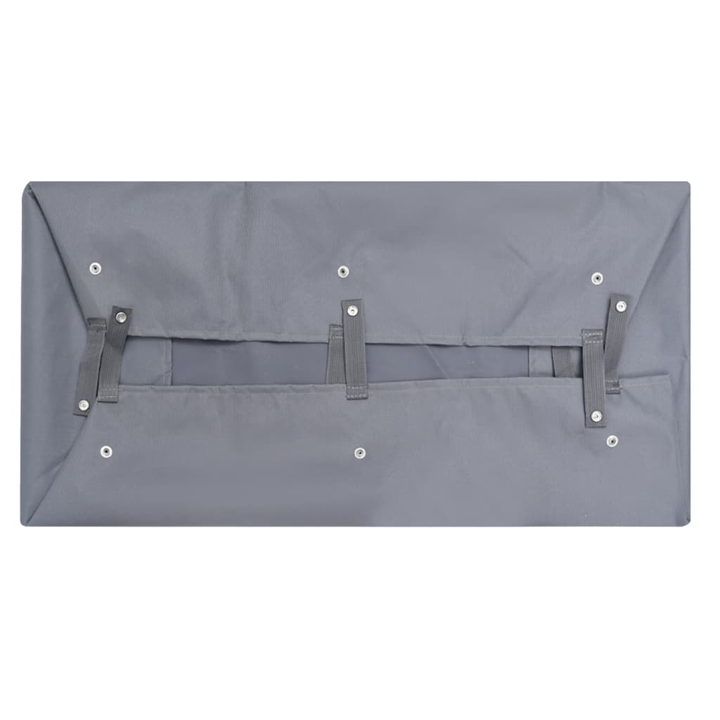 Bâche de chariot de jardin gris foncé 81x41x21 cm tissu