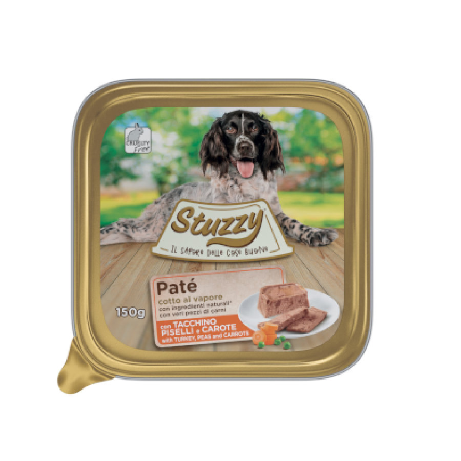 150g de ração para cães Stuzzy sabor peru com ervilha e cenoura (em pote)