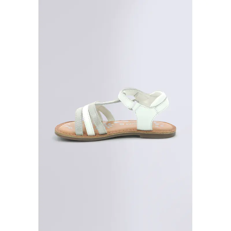 DIAMANTO BLANC ARGENT SANDALES Cuir Fille