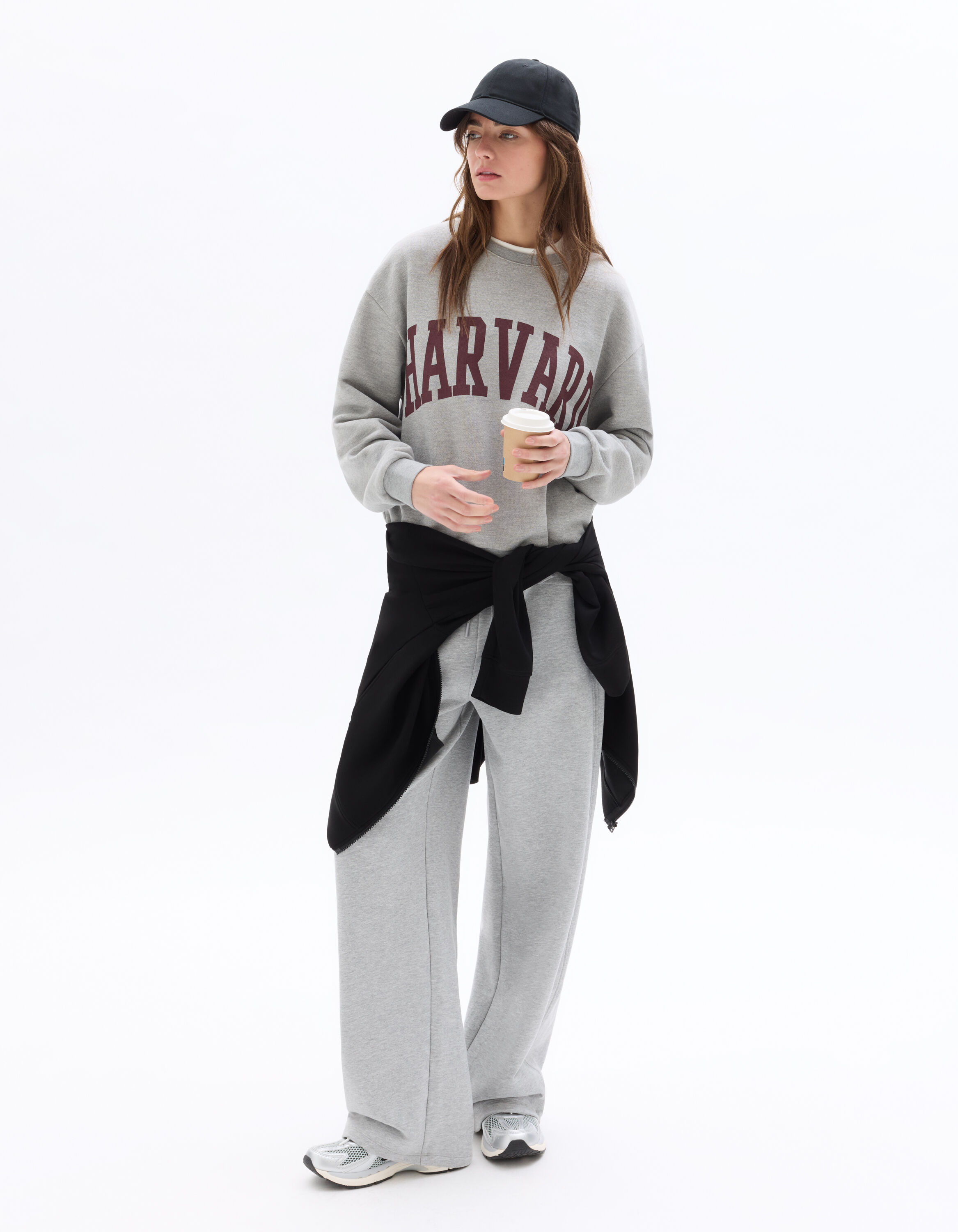 Harvard University - Sweat oversize gris