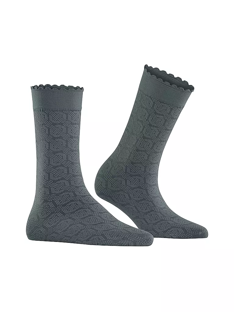 FALKE Socken HOARDING HONEY flintstone grau